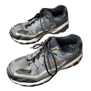 Skechers Men's Afterburn Memory Fit Size 13 Charcoal Gray Orange 50125EWW Shoes